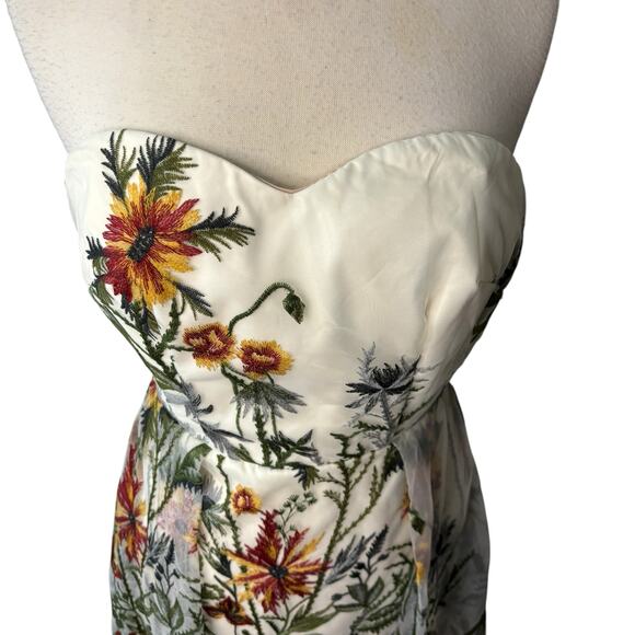 Eva Franco NWT Strapless Cocktail Dress 10 Anthropologie Holiday Party Wedding - Picture 4 of 13